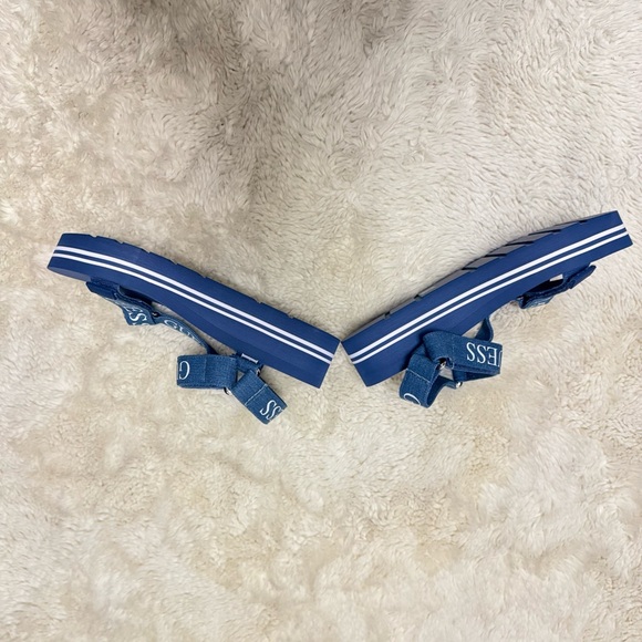 GUESS Navy Blue Platform Logo Sandal - Picture 4 of 6